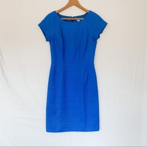 Jcrew fitted blue dress.